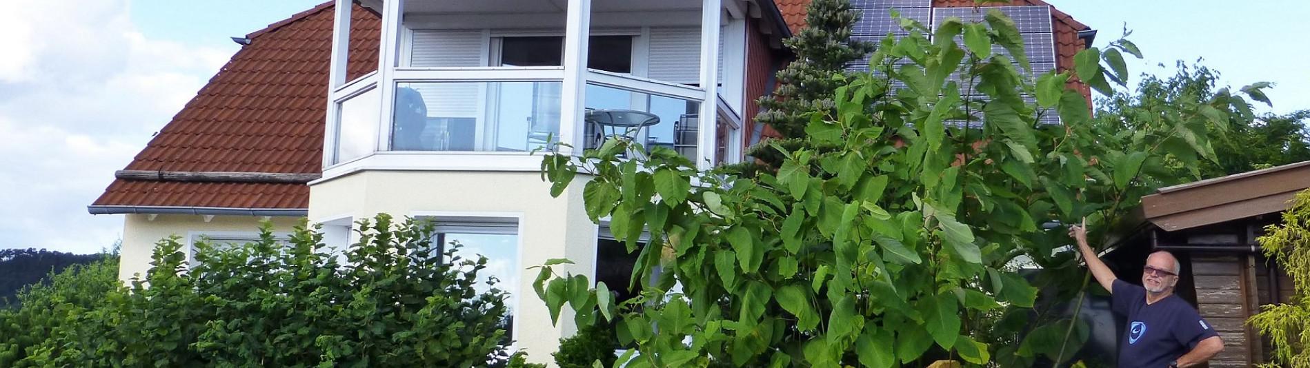 Familienhaus im Grünen ausgestattet mit einem Heimspeicher sonnenBatterie produziert saubere und bezahlbare Energie