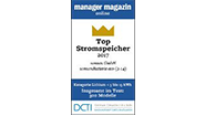 Das Manager Magazin und das German CleanTech Institute haben unter 300 Modellen die sonnenBatterie zum „Top-Stromspeicher 2017“ gewählt