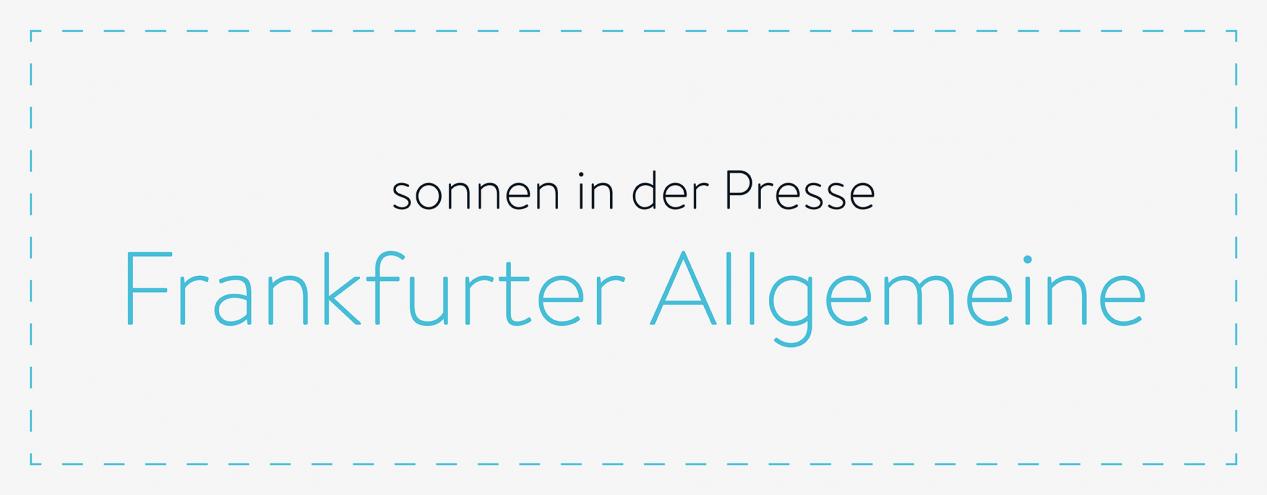 sonnen in der Presse - Frankfurter Allgemeine