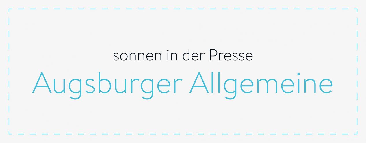 sonnen in der Presse - Augsburger Allgemeine